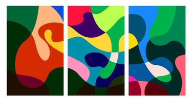 colorful abstract psychedelic liquid and fluid background pattern vector