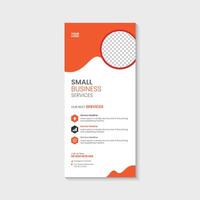 Rack card design template vector