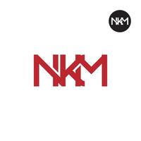 n km logo letra monograma diseño vector