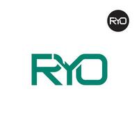 rio logo letra monograma diseño vector