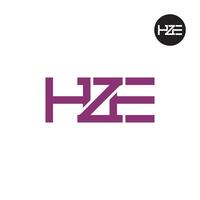 HZE Logo Letter Monogram Design vector