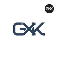 GXK Logo Letter Monogram Design vector