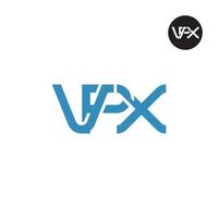 vpx logo letra monograma diseño vector