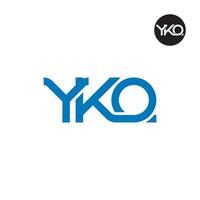 YKQ Logo Letter Monogram Design vector