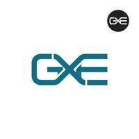 gxe logo letra monograma diseño vector