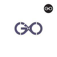 GXO Logo Letter Monogram Design Circular vector