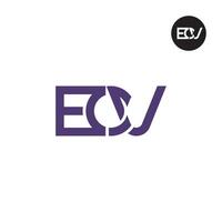ECV Logo Letter Monogram Design vector