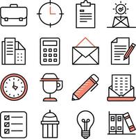 Office equipment icons vector