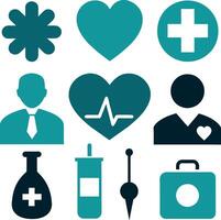 medical icons set vector