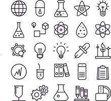 Office equipment icons vector