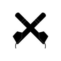 'Canting' Silhouette, Canting is a pen-like tool used to apply liquid hot wax in the batik-making process in Indonesia, more precisely 'batik tulis' or hand-drawn batik. Batik is from Indonesia vector