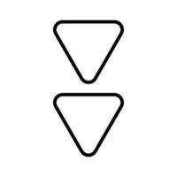 scroll down icon vector