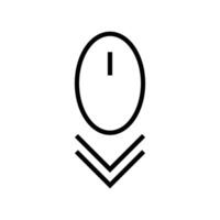 scroll down icon vector