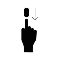 scroll down icon vector