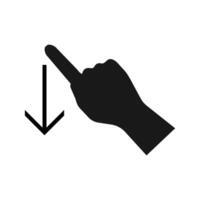 scroll down icon vector