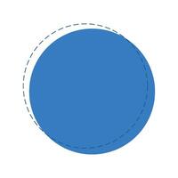 circle geometric icon with dotted lines vector