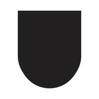 black shield icon element vector
