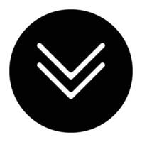 scroll down icon vector