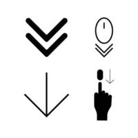 scroll down icon vector