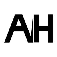 ah letter logo vector