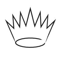 crown icon element with textured grounge vector