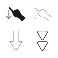 scroll down icon vector