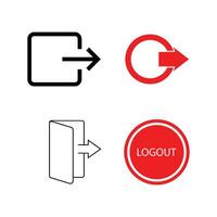 computer icon logout vector