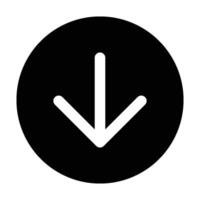 scroll down icon vector