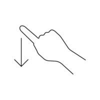 scroll down icon vector