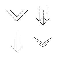 scroll down icon vector