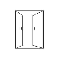 open door icon vector