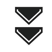 scroll down icon vector