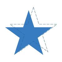 star geometric icon with dotted lines vector