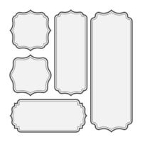 Set of ornamental label vintage frames vector