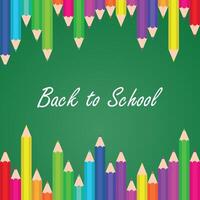 Back to school pencil color background.eps vector