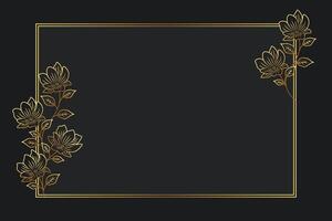 Elegant Gold Floral Invitation Template vector