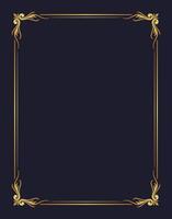 Invitation template with vintage ornamental frame vector