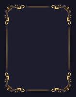 Invitation template with vintage ornamental frame vector