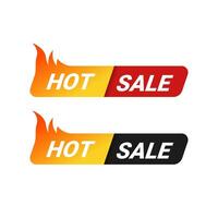 Hot Sale Web Banner with gradient fire vector