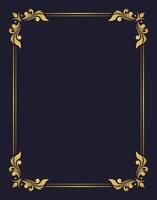 Invitation template with vintage ornamental frame vector