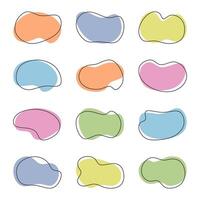 Random abstract fluid shapes vector