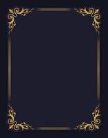 Invitation template with vintage ornamental frame vector