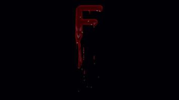 Make your horror designs vivid with animated alphabets dripping with blood, perfect for chilling themes video