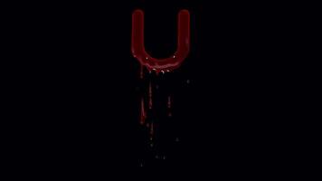 verwenden animiert Blut Spritzer Alphabet Briefe zu hinzufügen ein grausam berühren zu Ihre Horror-Thema Projekte video