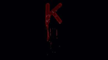 Use realistic blood dripping alphabet animations to give your horror designs a lifelike touch video
