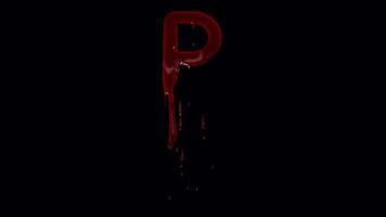 Use animated bloody alphabet letters to add an eerie touch to your spooky design projects video