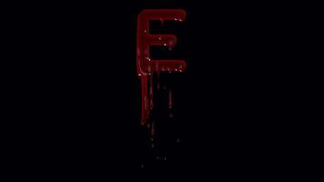 High-Quality Blood Dripping Letter Animations - Enhance Your Scary Designs, Ideal for Horror Themes video