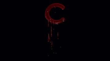 Custom Animated Blood Dripping Alphabet Letters - Customize your horror projects video