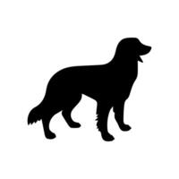 silhouette of dog on white background vector