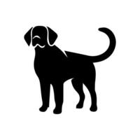 silhouette of dog on white background vector
